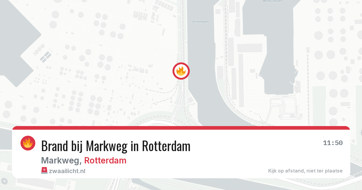 Brand bij Markweg in Rotterdam — 22 jun 2026