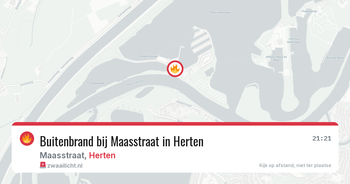 Buitenbrand bij Maasstraat in Herten — 14 apr 2026