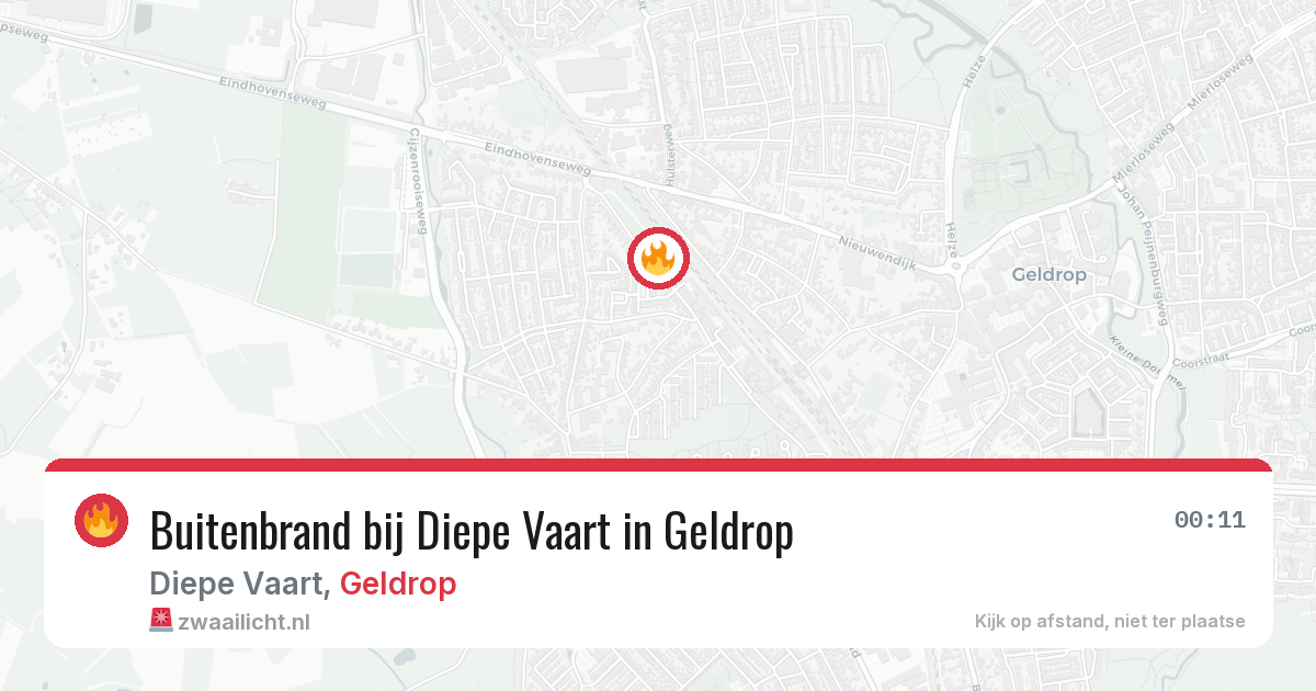 Buitenbrand bij Diepe Vaart in Geldrop — 6 aug 2026