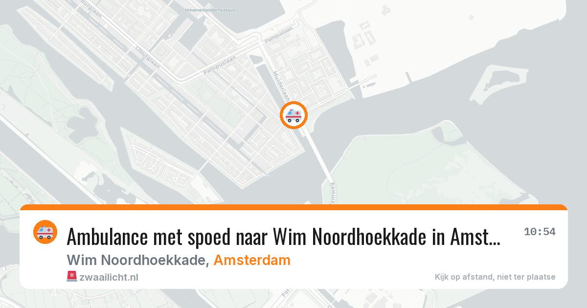 Ambulance met spoed naar Wim Noordhoekkade in Amsterdam — 9 aug 2026