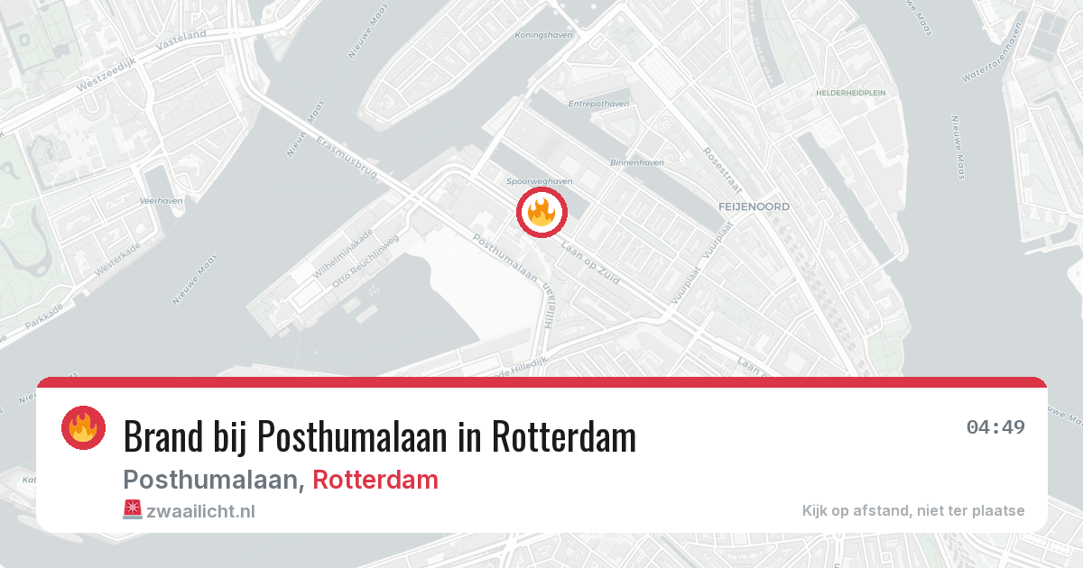 Brand bij Posthumalaan in Rotterdam — 15 jun 2026