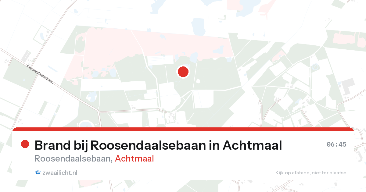 Brand bij Roosendaalsebaan in Achtmaal — 28 aug 2026