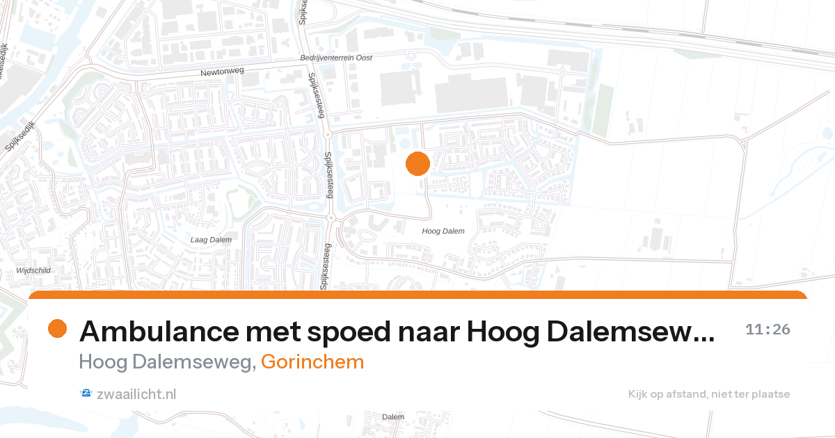 Ambulance met spoed naar Hoog Dalemseweg in Gorinchem — 28 aug 2026