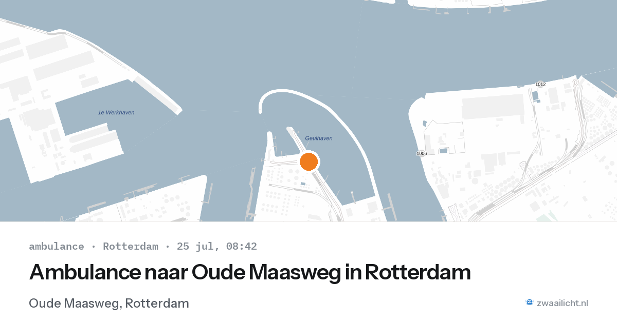 Ambulance naar Oude Maasweg in Rotterdam — 25 jul 2026