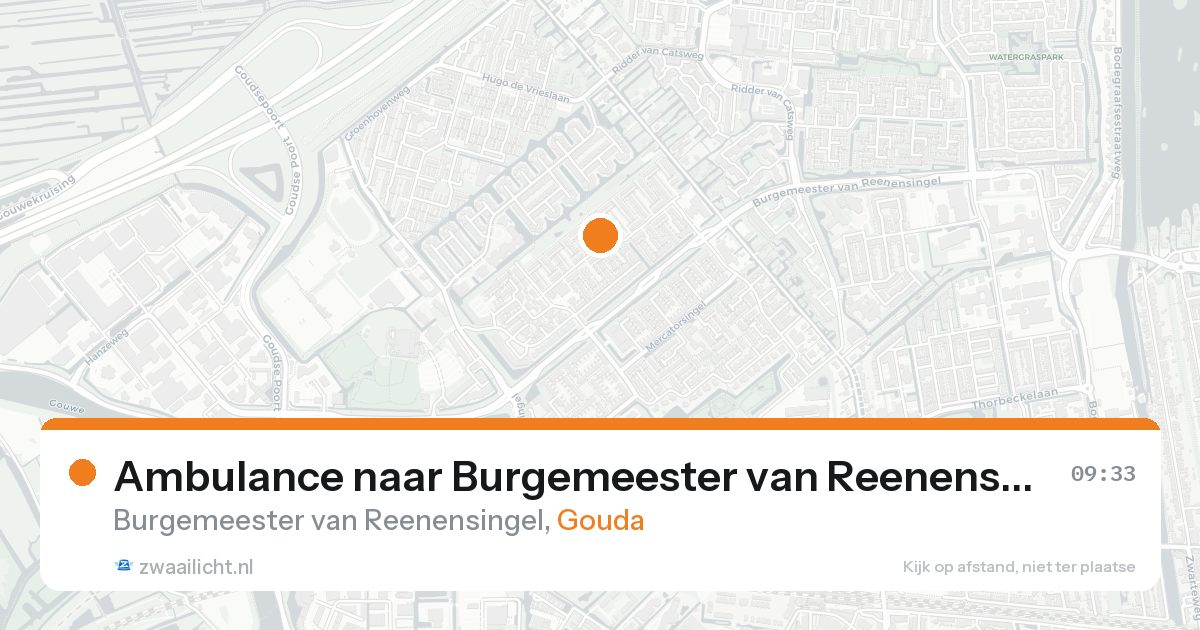 Ambulance naar Burgemeester van Reenensingel in Gouda — 16 aug 2026