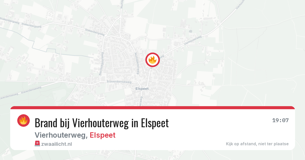 Brand bij Vierhouterweg in Elspeet — 27 apr 2026