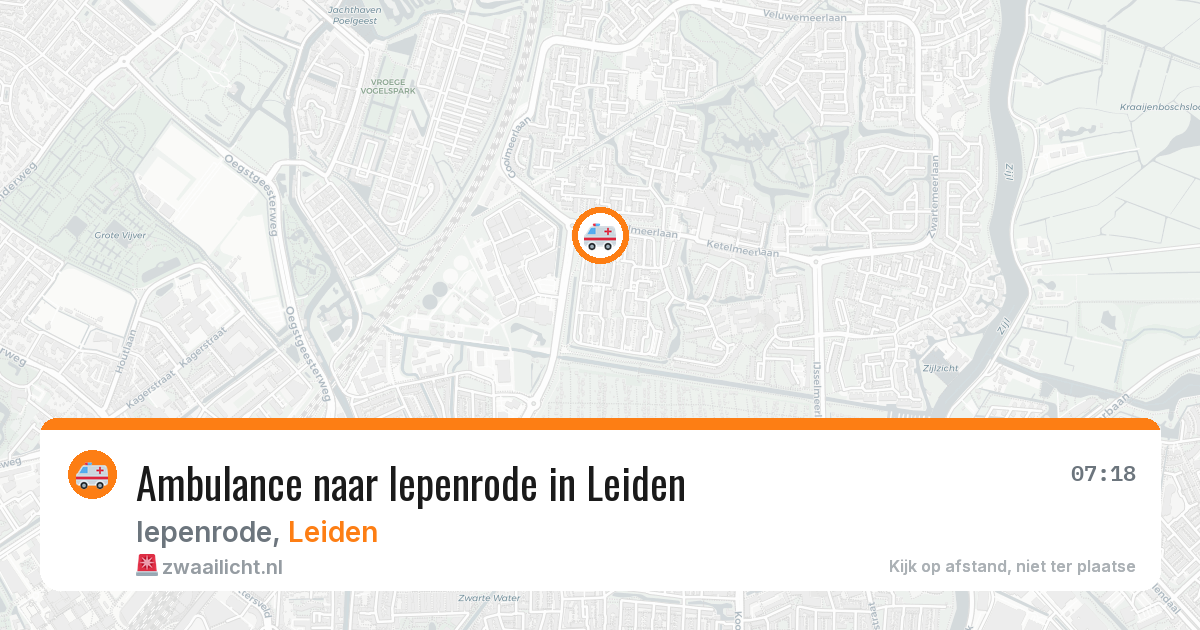 Ambulance naar Iepenrode in Leiden — 11 aug 2026