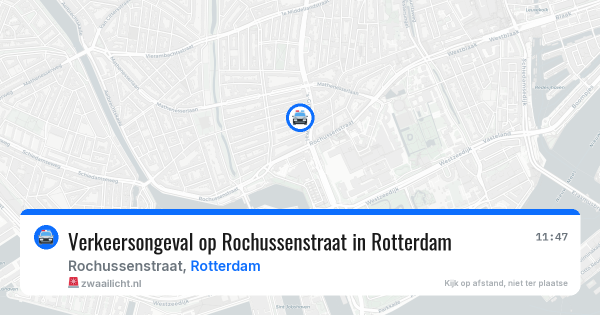 Verkeersongeval op Rochussenstraat in Rotterdam — 25 jun 2026
