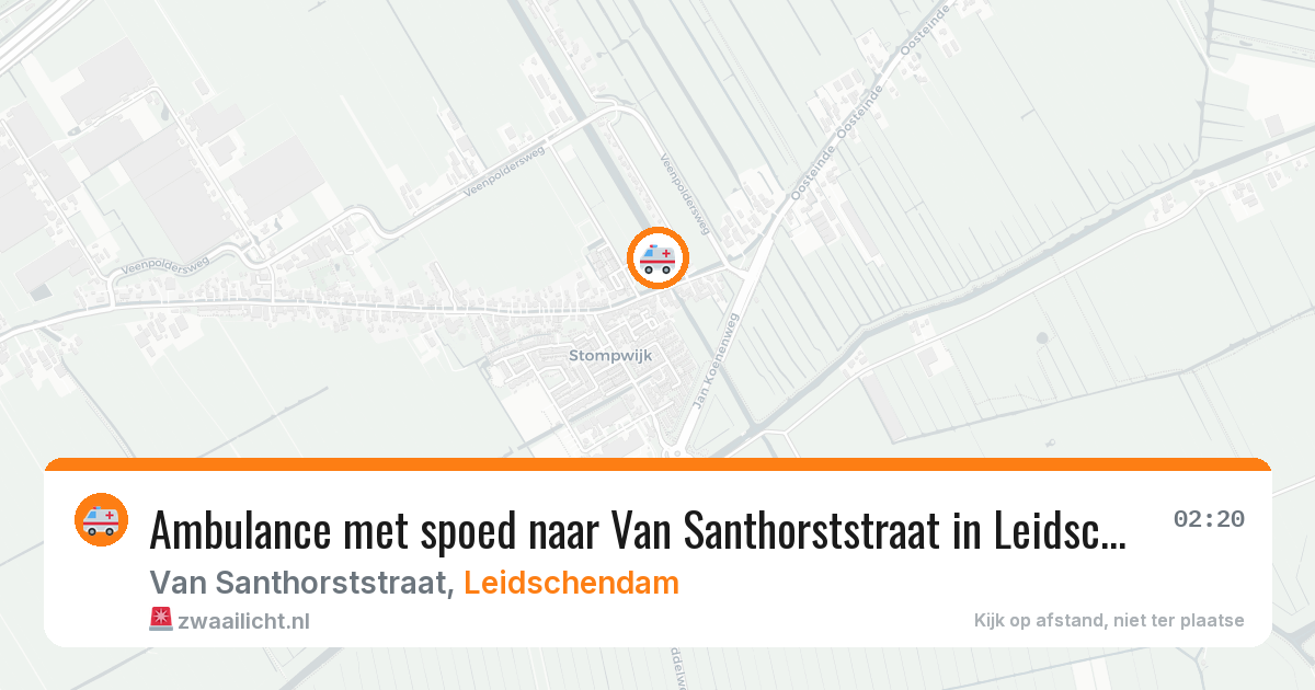 Ambulance met spoed naar Van Santhorststraat in Leidschendam — 17 apr 2026