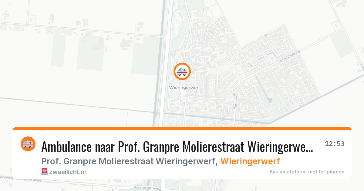 Ambulance naar Prof. Granpre Molierestraat Wieringerwerf in Wieringerwerf — 18 mrt 2026