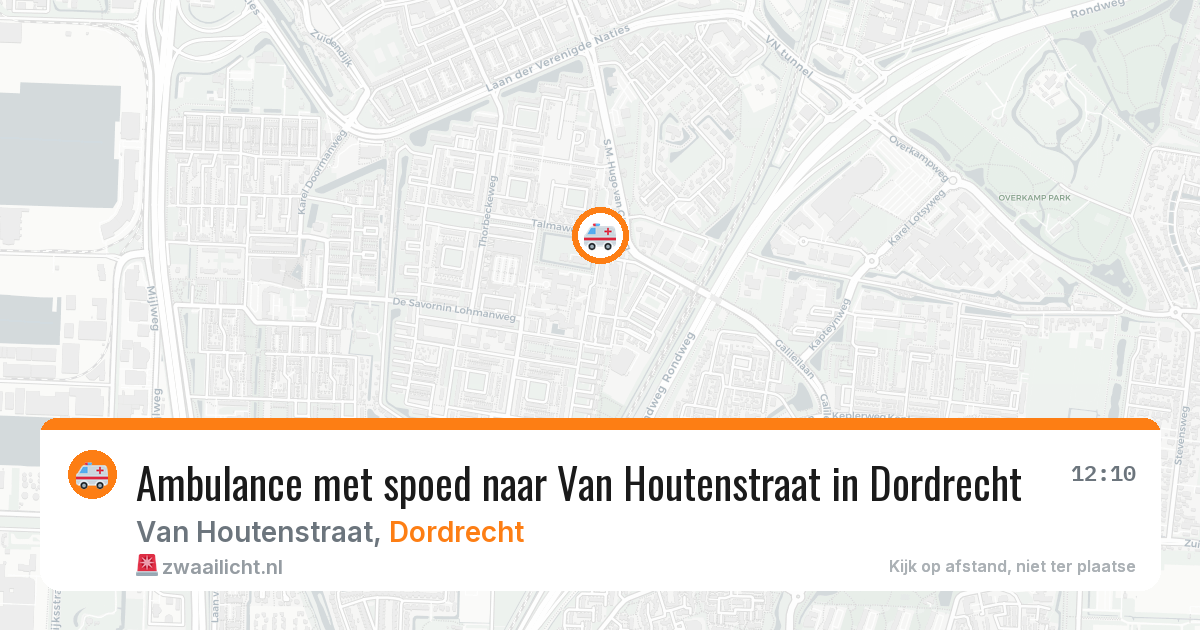 Ambulance met spoed naar Van Houtenstraat in Dordrecht — 20 jan 2026