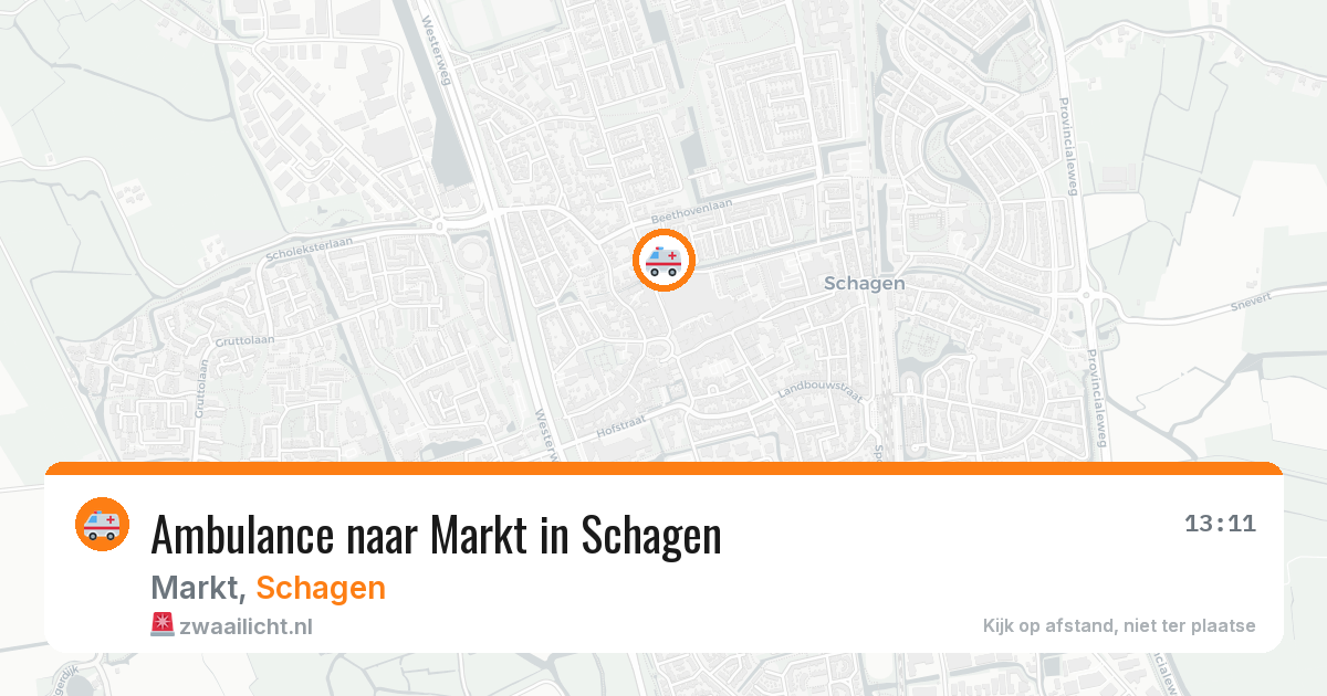 Ambulance naar Markt in Schagen — 21 mei 2026