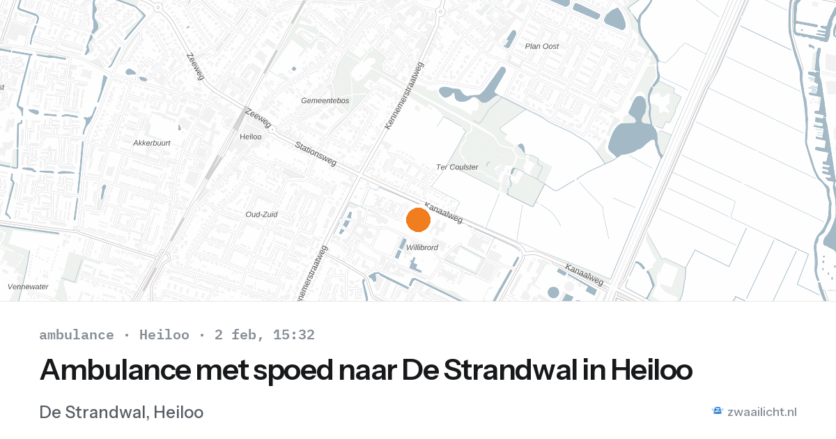 Ambulance met spoed naar De Strandwal in Heiloo — 2 feb 2026