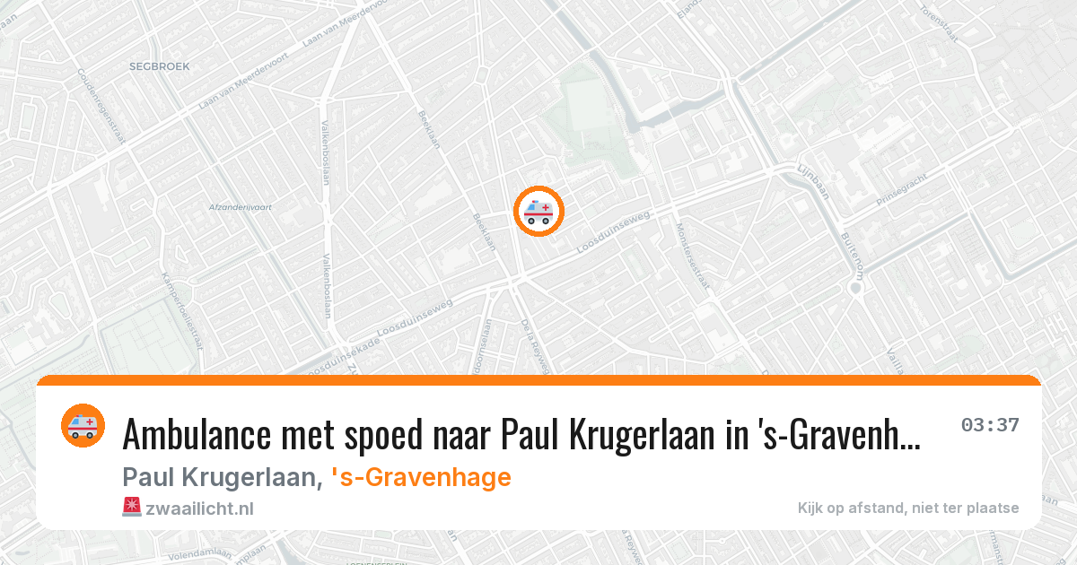 Ambulance met spoed naar Paul Krugerlaan in 's-Gravenhage — 29 jan 2026