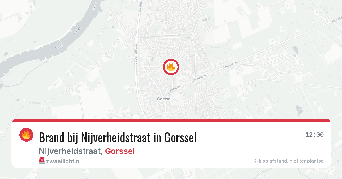Brand bij Nijverheidstraat in Gorssel — 30 jul 2026