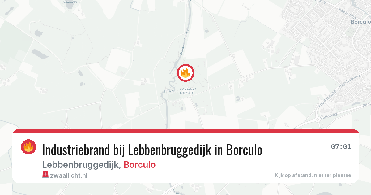Industriebrand bij Lebbenbruggedijk in Borculo — 24 apr 2026
