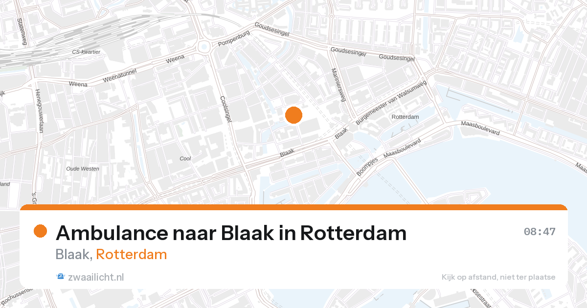 Ambulance naar Blaak in Rotterdam — 27 aug 2026