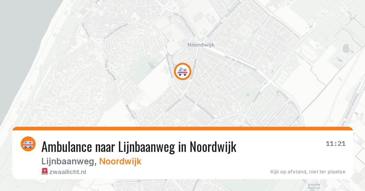 Ambulance naar Lijnbaanweg in Noordwijk — 21 jun 2026