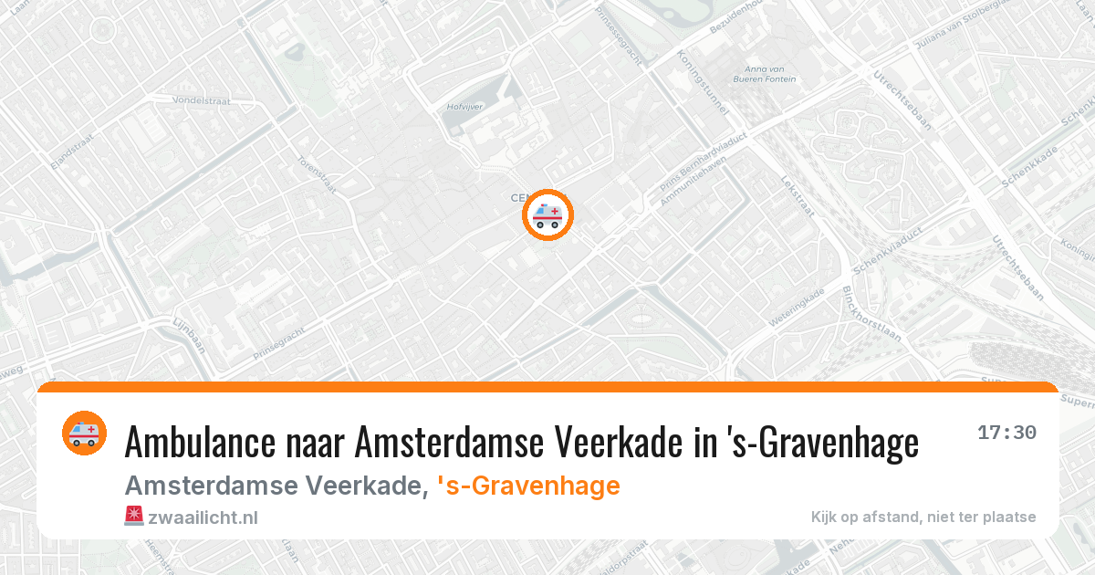 Ambulance naar Amsterdamse Veerkade in 's-Gravenhage — 17 feb 2026