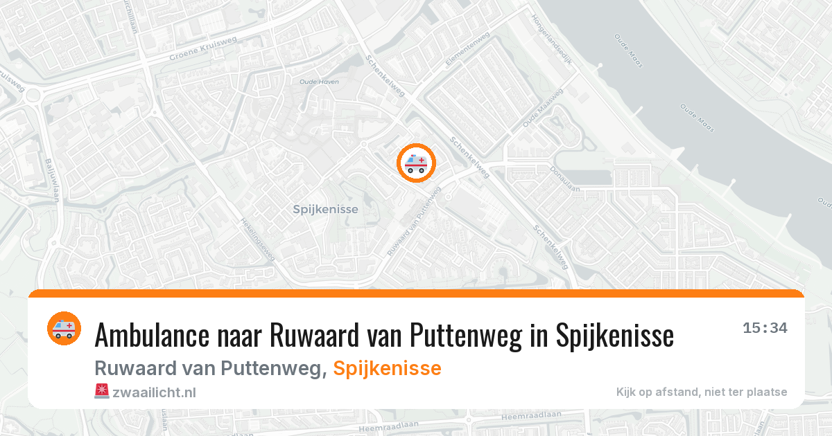 Ambulance naar Ruwaard van Puttenweg in Spijkenisse — 11 aug 2026