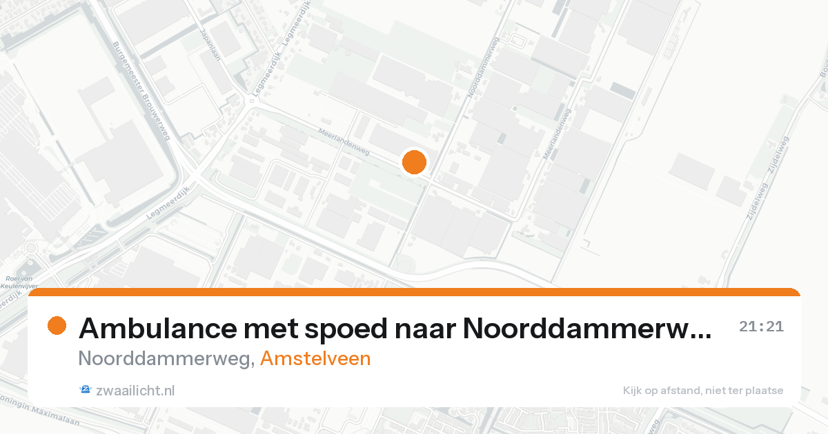 Ambulance met spoed naar Noorddammerweg in Amstelveen — 14 jun 2026