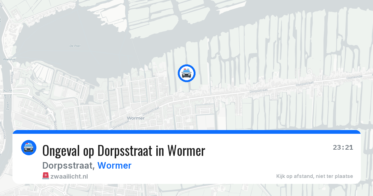 Ongeval op Dorpsstraat in Wormer — 22 mei 2026