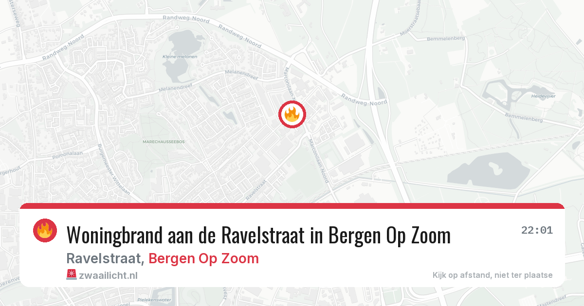 Woningbrand aan de Ravelstraat in Bergen Op Zoom — 16 jun 2026