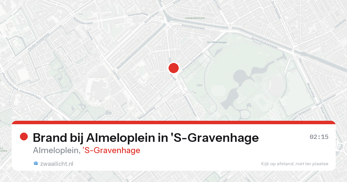 Brand bij Almeloplein in 'S-Gravenhage — 22 aug 2026