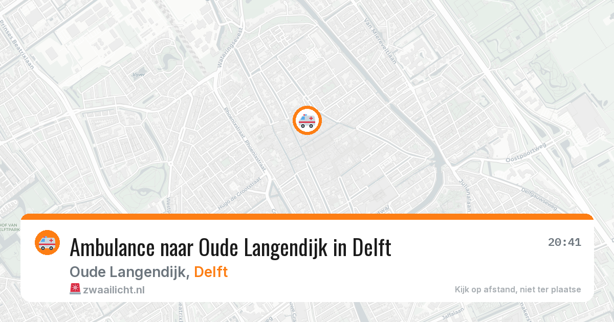 Ambulance naar Oude Langendijk in Delft — 31 mei 2026