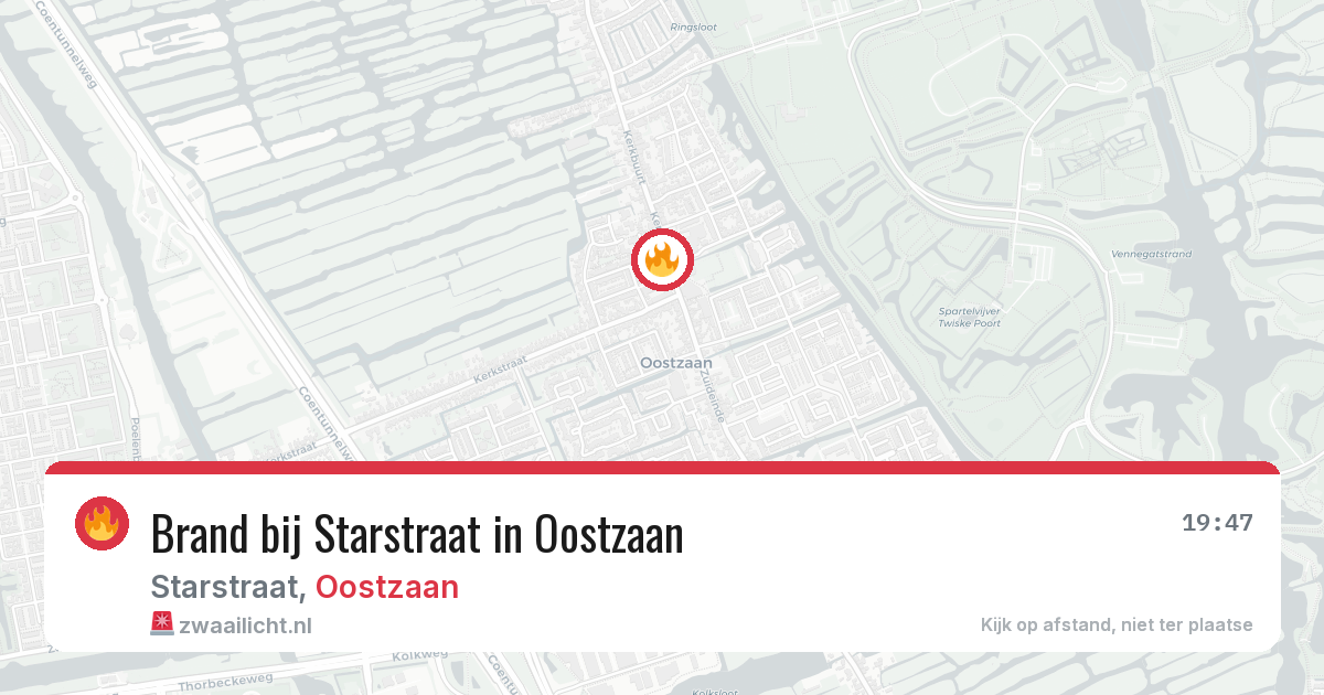 Brand bij Starstraat in Oostzaan — 31 mei 2026
