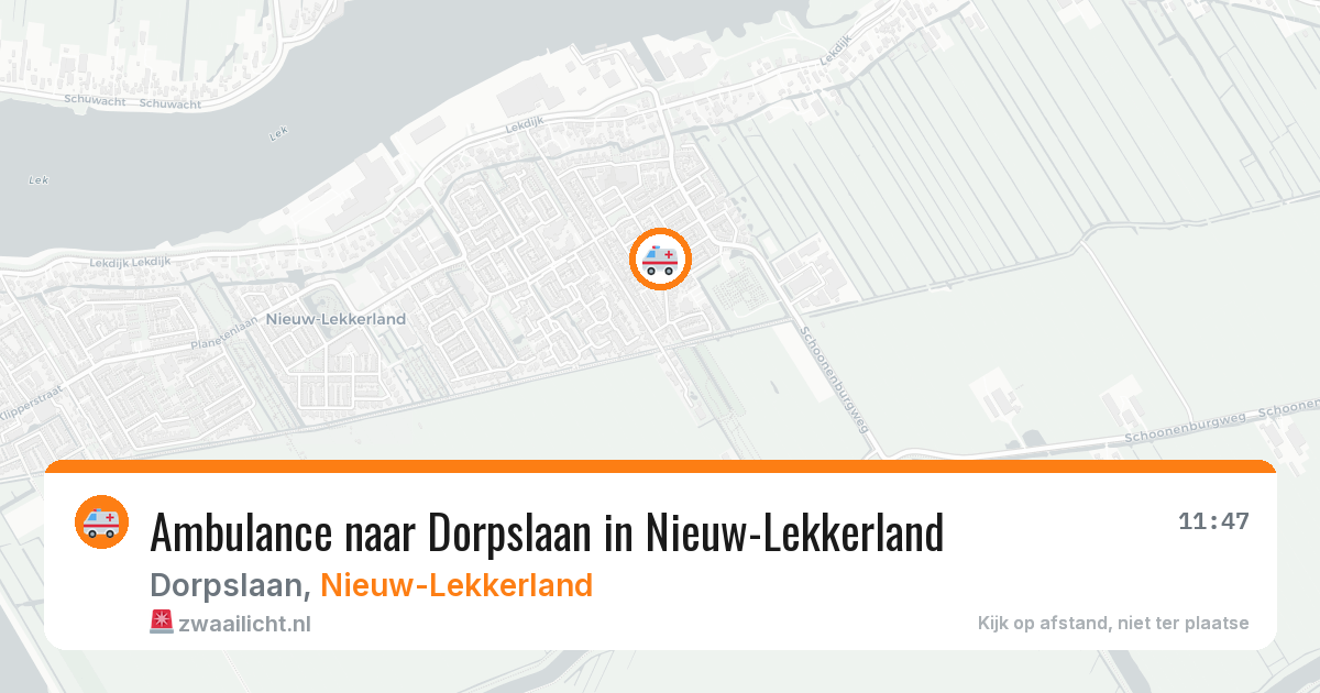 Ambulance naar Dorpslaan in Nieuw-Lekkerland — 19 jun 2026