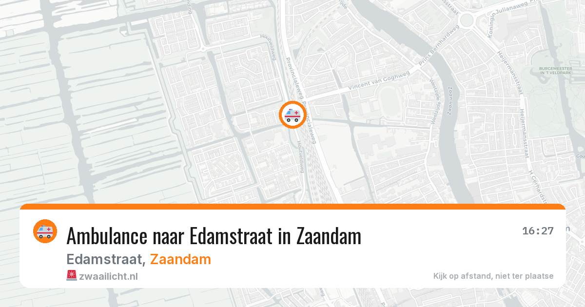 Ambulance naar Edamstraat in Zaandam — 24 mrt 2026