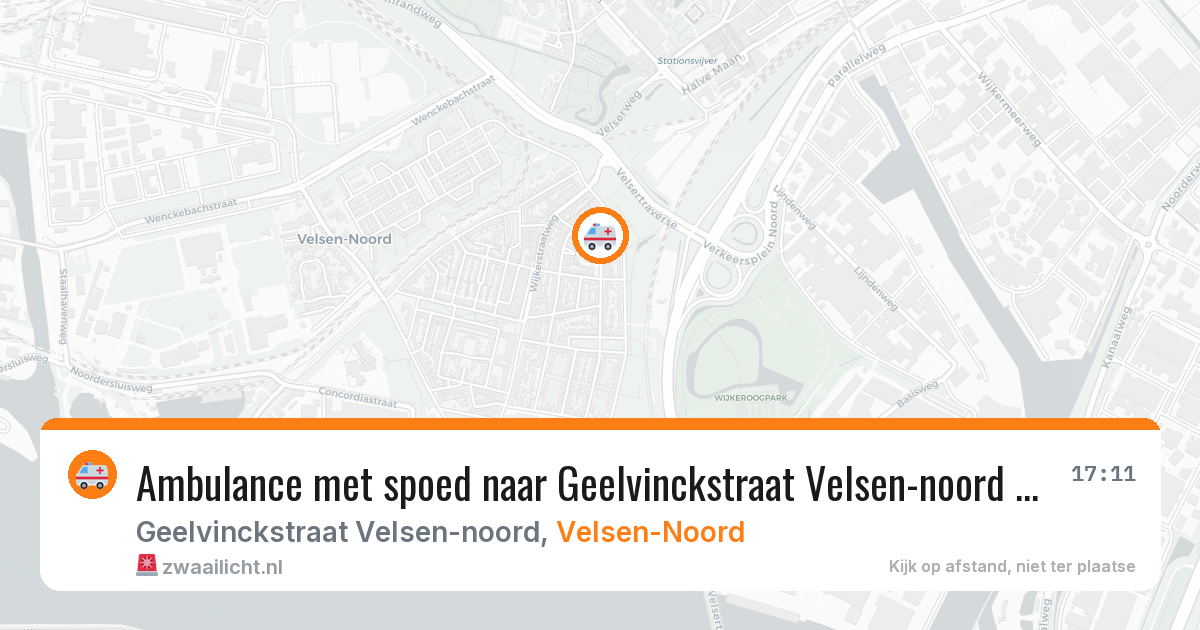 Ambulance met spoed naar Geelvinckstraat Velsen-noord in Velsen-Noord — 24 mei 2026