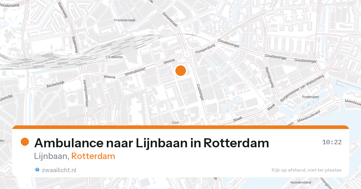 Ambulance naar Lijnbaan in Rotterdam — 27 aug 2026