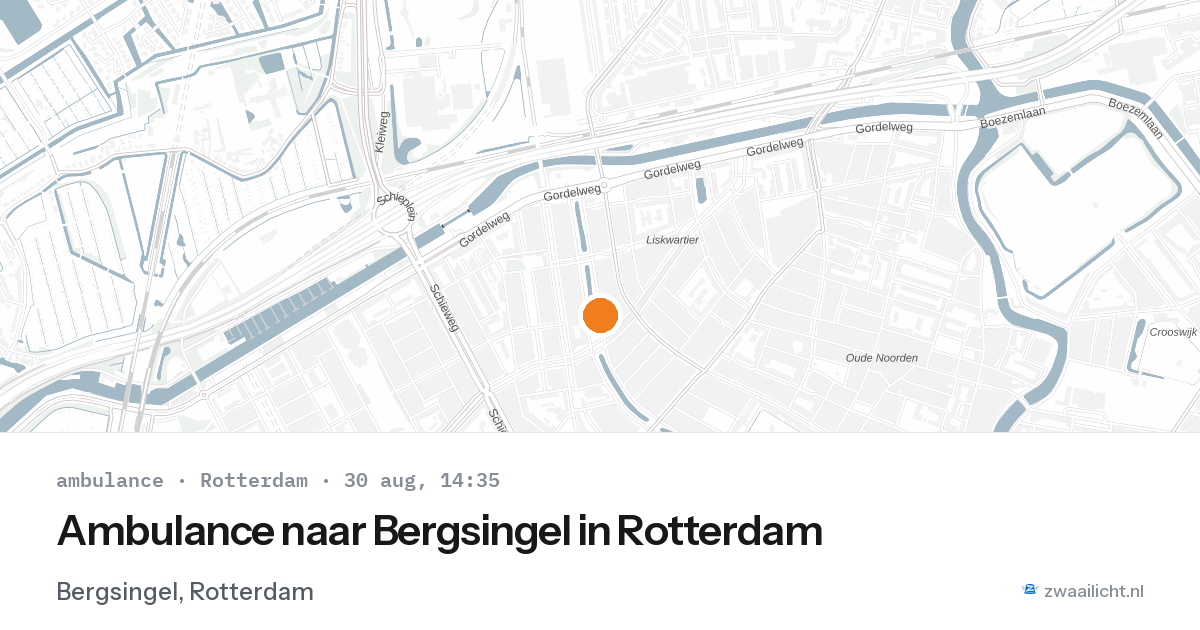 Ambulance naar Bergsingel in Rotterdam — 30 aug 2026