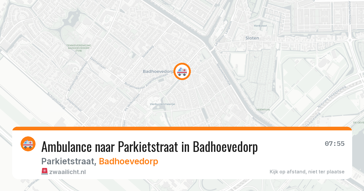 Ambulance naar Parkietstraat in Badhoevedorp — 1 jun 2026