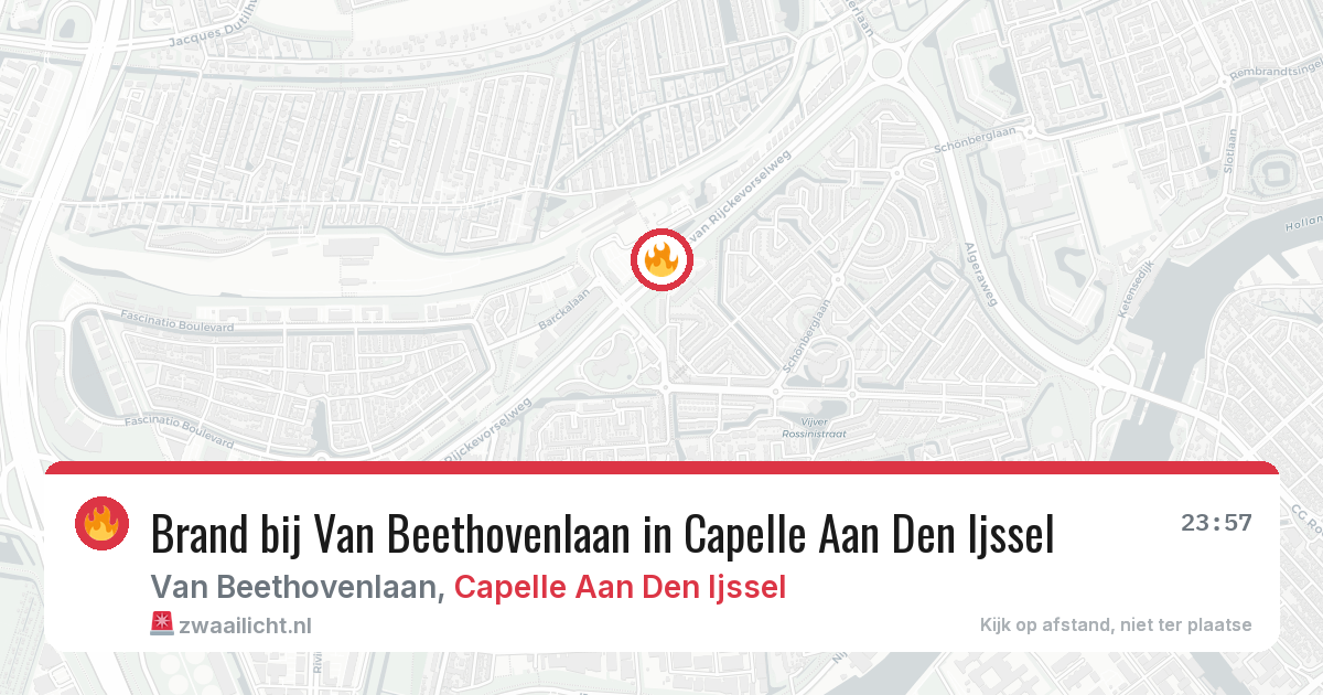 Brand bij Van Beethovenlaan in Capelle Aan Den Ijssel — 24 jun 2026