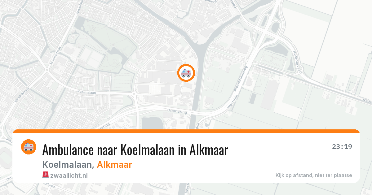 Ambulance naar Koelmalaan in Alkmaar — 25 mrt 2026