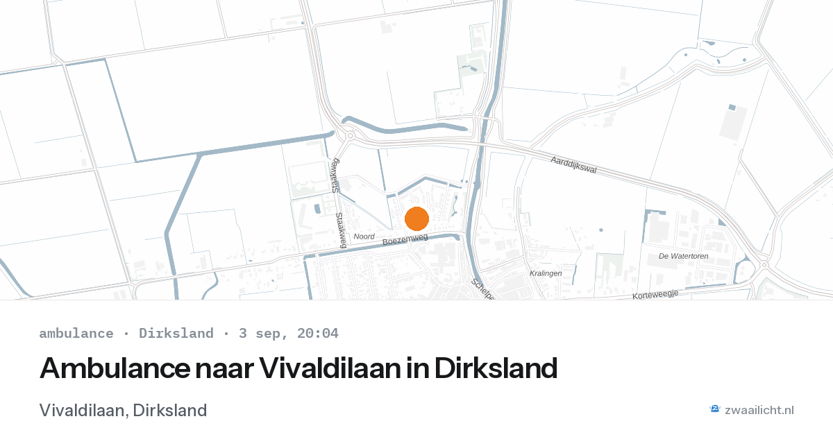 Ambulance naar Vivaldilaan in Dirksland — 3 sep 2026