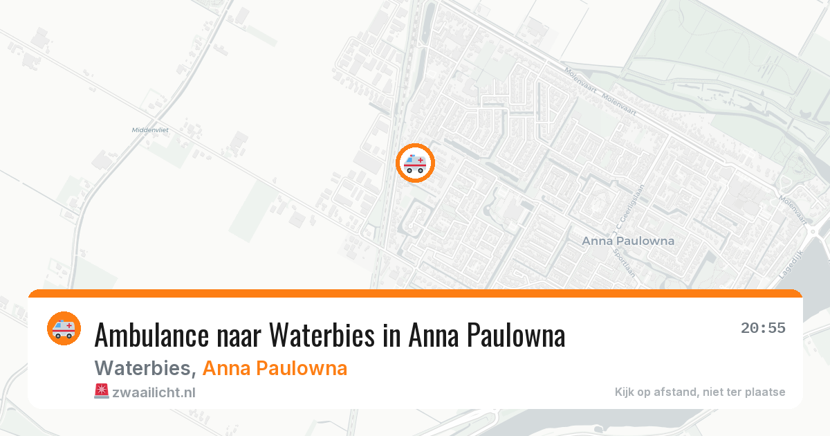 Ambulance naar Waterbies in Anna Paulowna — 19 mei 2026