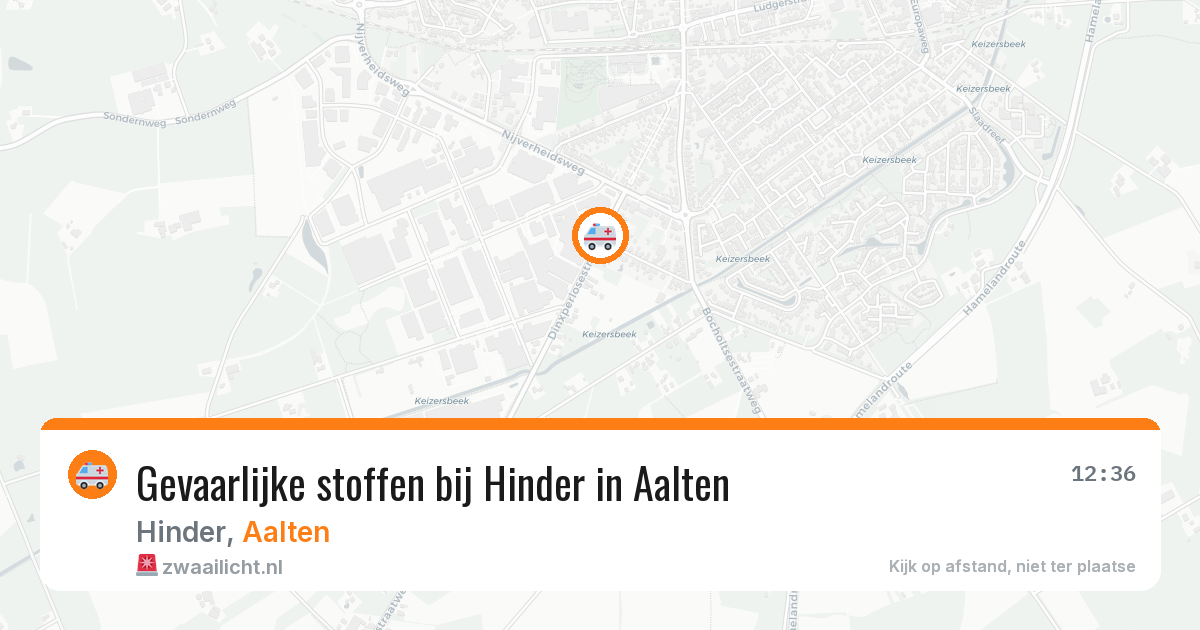 Gevaarlijke stoffen bij Hinder in Aalten — 12 jun 2026