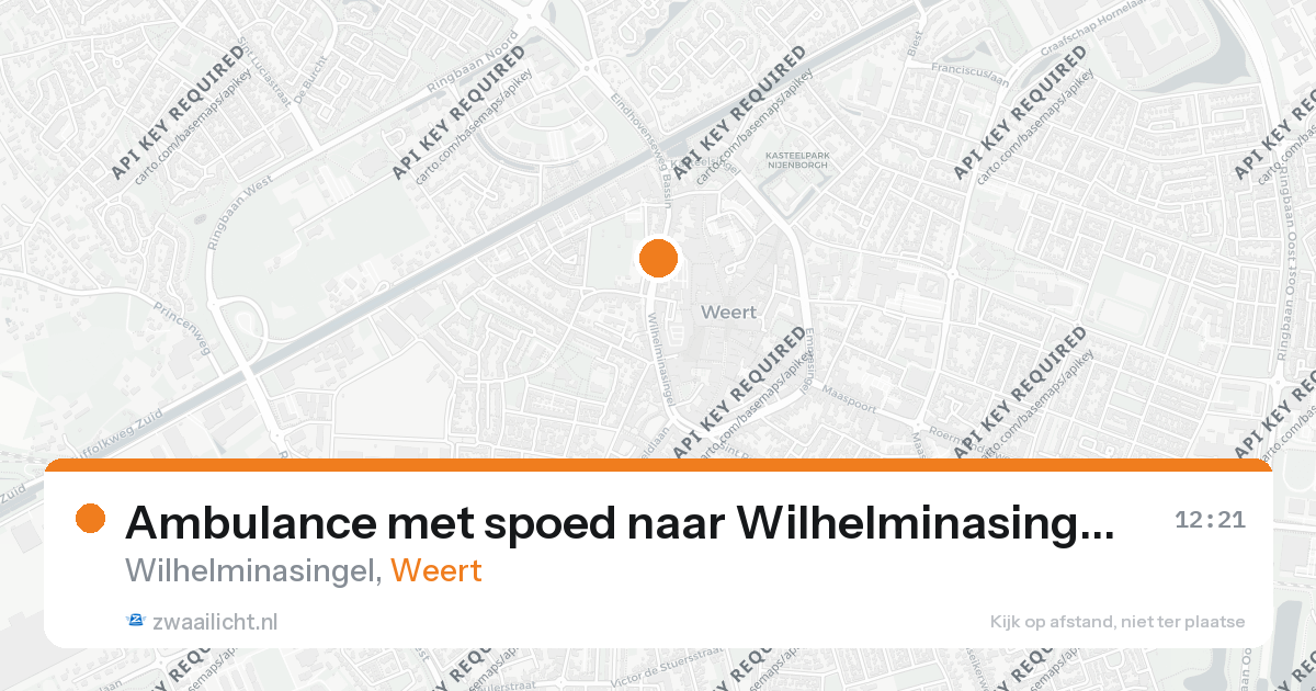 Ambulance met spoed naar Wilhelminasingel in Weert — 26 aug 2026