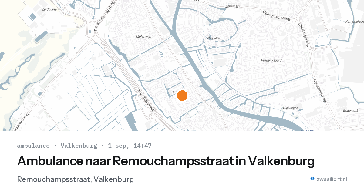 Ambulance naar Remouchampsstraat in Valkenburg — 1 sep 2026