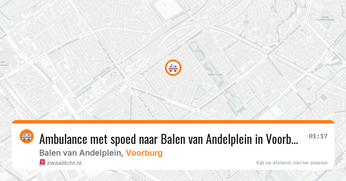 Ambulance met spoed naar Balen van Andelplein in Voorburg — 11 mei 2026