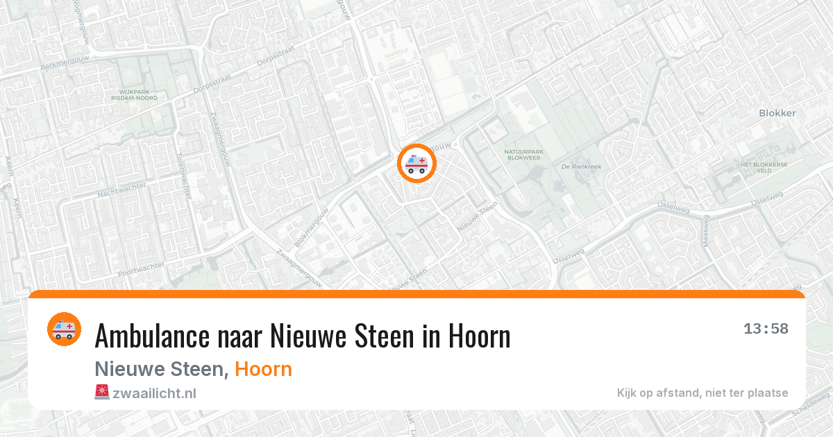 Ambulance naar Nieuwe Steen in Hoorn — 25 mrt 2026