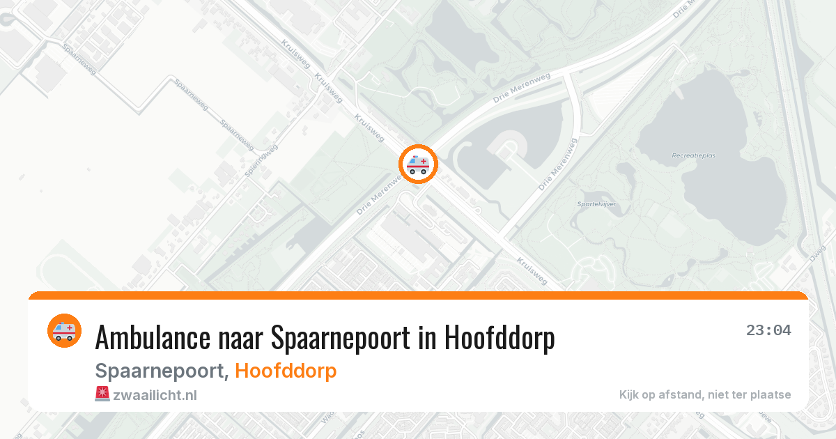 Ambulance naar Spaarnepoort in Hoofddorp — 10 aug 2026