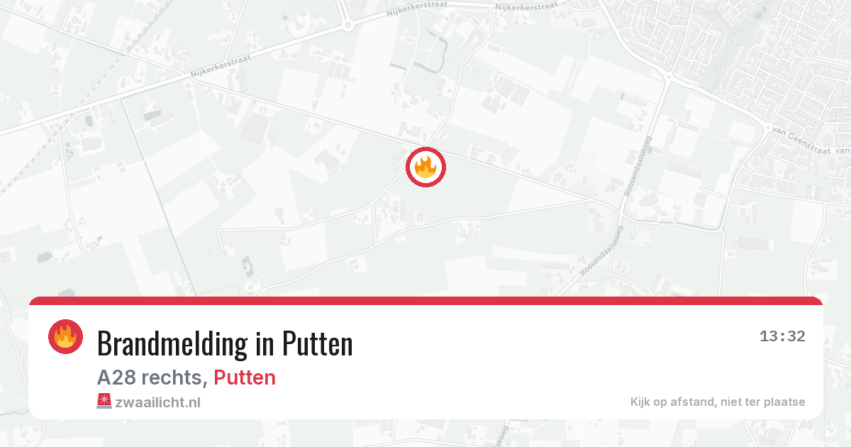 Brandmelding in Putten — 9 jun 2026