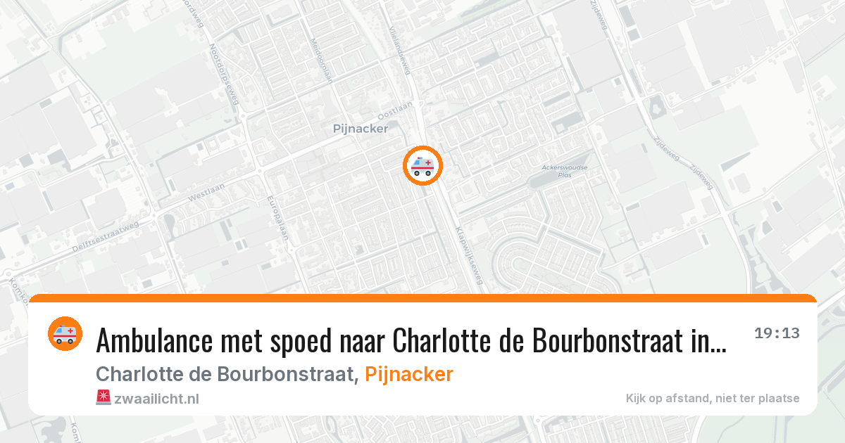 Ambulance met spoed naar Charlotte de Bourbonstraat in Pijnacker — 22 mei 2026