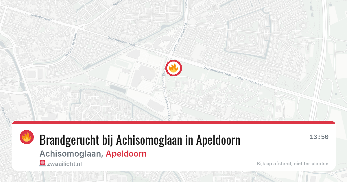 Brandgerucht bij Achisomoglaan in Apeldoorn — 23 mei 2026