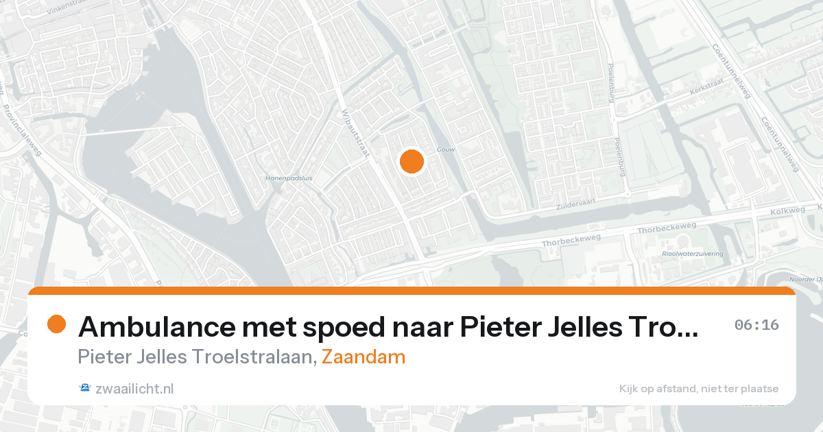 Ambulance met spoed naar Pieter Jelles Troelstralaan in Zaandam — 18 aug 2026